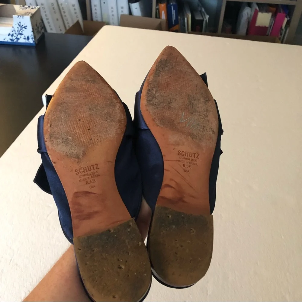 schutz navy blue D’ana knotted loafer mule - Picture 8 of 8